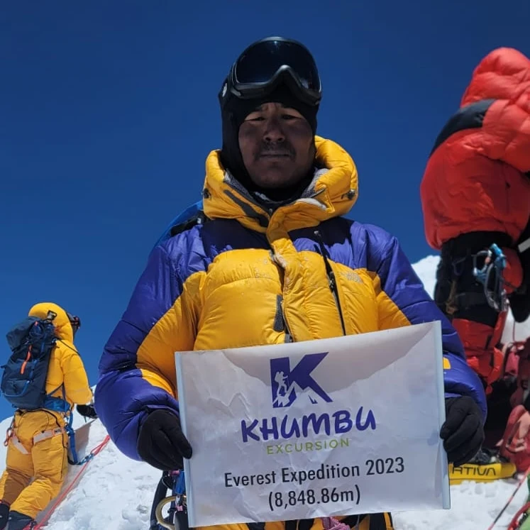 Khumbu Excursion Team reached at the Top of the Everest.(The Highest Mountain In The World)